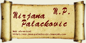 Mirjana Palačković vizit kartica